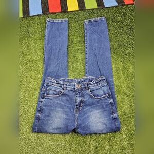 Zara Boys Slim Fit Straight Leg Denim Jeans Size 12 Color Blue Adjustable Waist